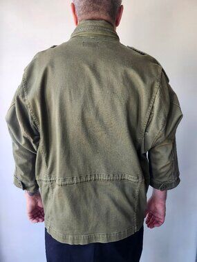 Army Olive Green William Rast Sires Utility Pocket Jacket w/ Hood